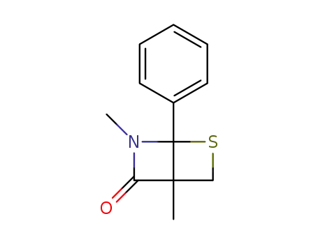 Molecular Structure of 88295-98-1 (2-Thia-6-azabicyclo[2.2.0]hexan-5-one, 4,6-dimethyl-1-phenyl-)