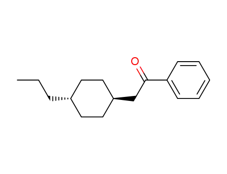 Molecular Structure of 87002-34-4 (Ethanone, 1-phenyl-2-(4-propylcyclohexyl)-, trans-)