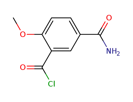 Molecular Structure of 60795-47-3 (5-Carbamoyl-2-methoxy-benzoyl chloride)
