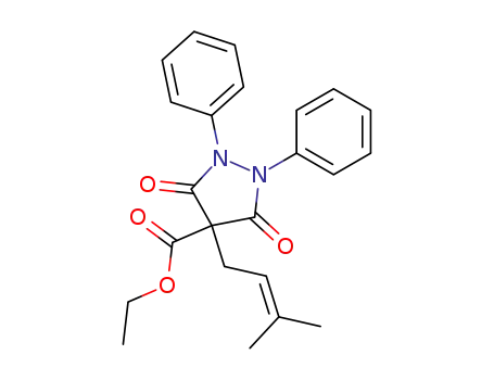 4-(3-methyl-2-butenyl)-4-carbethoxy-1,2-diphenyl-3,5-pyrazolidinedione