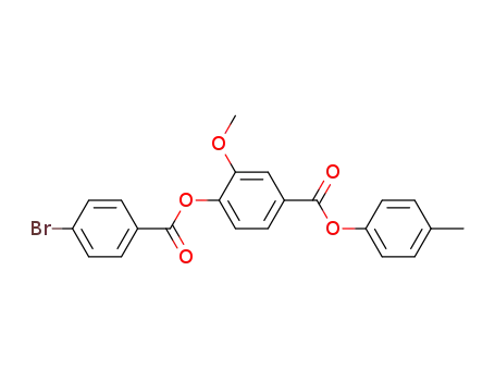 Molecular Structure of 88108-14-9 (Benzoic acid, 4-[(4-bromobenzoyl)oxy]-3-methoxy-, 4-methylphenyl
ester)
