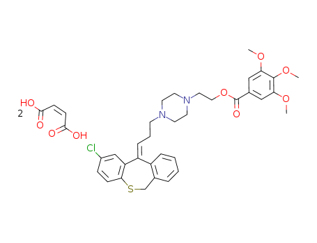 Benzoic acid, 3,4,5-trimethoxy-, 2-(4-(3-(2-chlorodibenzo(b,e)thiepin-11(6H)-ylidene)propyl)-1-piperazinyl)ethyl ester, (E)-, (Z)-2-butenedioate (1:2)