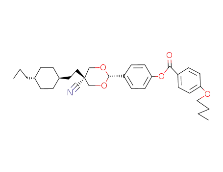 4-Butoxy-benzoic acid 4-{5-cyano-5-[2-(4-propyl-cyclohexyl)-ethyl]-[1,3]dioxan-2-yl}-phenyl ester