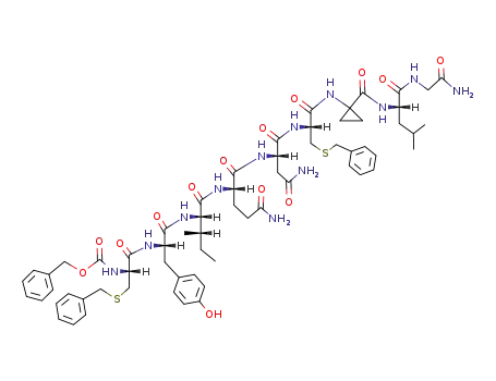 Benzyloxycarbonyl-S-benzylcysteinyl-tyrosyl-isoleucyl-glutaminyl-aparaginyl-S-benzylcystein-1-aminocyclopropane-1-carboxy-leucyl-glycine Amide