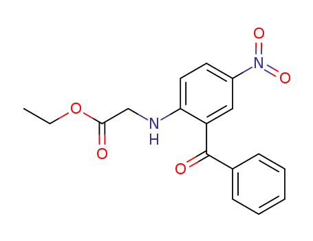 Molecular Structure of 10456-80-1 (ethyl N-(2-benzoyl-4-nitrophenyl)glycinate)