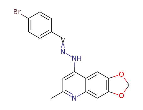 N-[(E)-(4-bromophenyl)methylideneamino]-6-methyl-[1,3]dioxolo[4,5-g]quinolin-8-amine