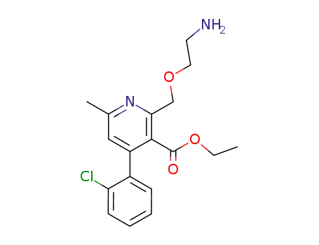 Molecular Structure of 113994-36-8 (2-[(2-Aminoethoxy)methyl]-4-(2-chlorophenyl)-6-methyl-3-pyridinecarboxylic acid ethyl ester)