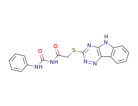 Molecular Structure of 103867-02-3 (N-phenyl-N'-[(5H-[1,2,4]triazino[5,6-b]indol-3-ylsulfanyl)acetyl]urea)