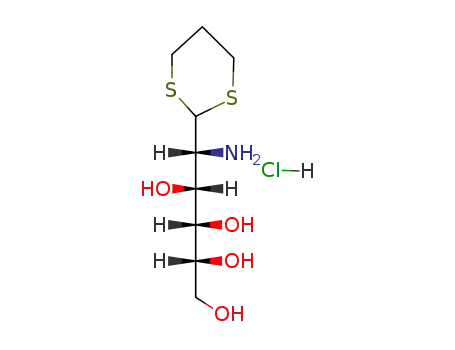 Molecular Structure of 72022-71-0 (2-amino-2-deoxy-D-glucose propane-1,3-diyldithioacetal hydrochloride)