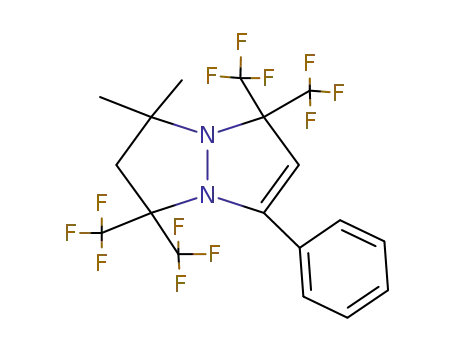 1H,5H-Pyrazolo[1,2-a]pyrazole,
2,3-dihydro-3,3-dimethyl-7-phenyl-1,1,5,5-tetrakis(trifluoromethyl)-