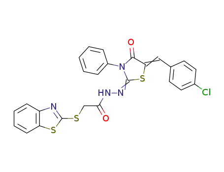 (Benzothiazol-2-ylsulfanyl)-acetic acid [5-[1-(4-chloro-phenyl)-meth-(Z)-ylidene]-4-oxo-3-phenyl-thiazolidin-(2E)-ylidene]-hydrazide