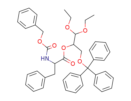 2-O-(N-Benzyloxycarbonyl-L-phenylalanyl)-3-O-trityl-DL-glycerinaldehyd-diethylacetal