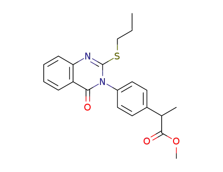 Molecular Structure of 102038-04-0 (methyl 2-{4-[4-oxo-2-(propylsulfanyl)quinazolin-3(4H)-yl]phenyl}propanoate)