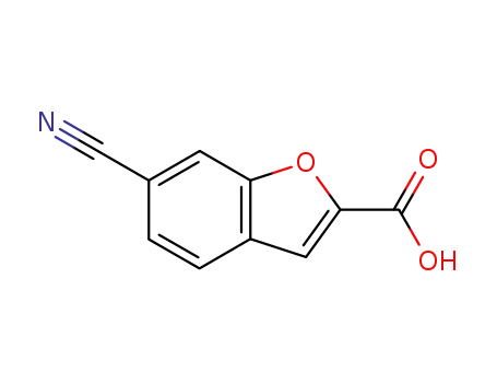Molecular Structure of 84102-90-9 (2-Benzofurancarboxylic acid, 6-cyano-)
