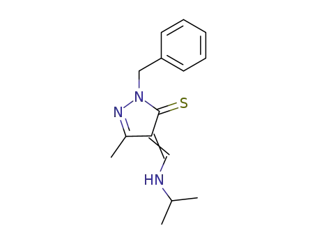 2-Benzyl-4-[1-isopropylamino-meth-(Z)-ylidene]-5-methyl-2,4-dihydro-pyrazole-3-thione