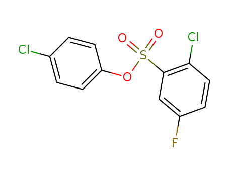 Molecular Structure of 59396-89-3 (2-Chloro-5-fluoro-benzenesulfonic acid 4-chloro-phenyl ester)