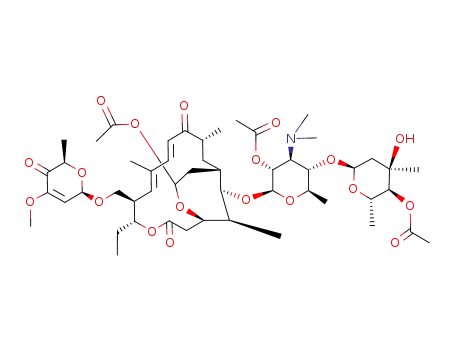 2',4'',20-tri-O-acetyl-2''',3'''-didehydro-2'''-demethoxy-4'''-deoxy-4'''-oxotylosin 3,20-hemiacetal