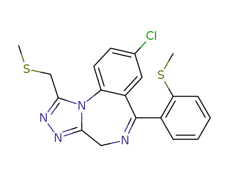 8-chloro-6-(2-methylthiophenyl)-1-(methylthiomethyl)-4H-s-triazolo<4,3-a>-1,4-benzodiazepine