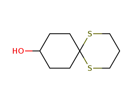 Molecular Structure of 128345-17-5 (1,5-dithiaspiro<5.5>undecan-9-ol)