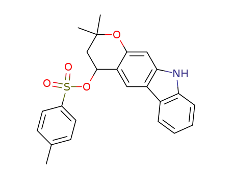 Pyrano[2,3-b]carbazol-4-ol, 2,3,4,10-tetrahydro-2,2-dimethyl-,
4-methylbenzenesulfonate (ester)