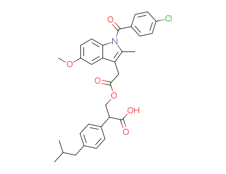 3-{2-[1-(4-Chloro-benzoyl)-5-methoxy-2-methyl-1H-indol-3-yl]-acetoxy}-2-(4-isobutyl-phenyl)-propionic acid