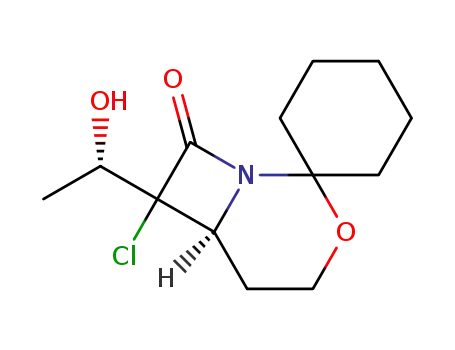 (6RS,9RS)-7-chloro-7-(1-hydroxyethyl)-8-oxo-3-oxa-1-azabicyclo<4.2.0>octane-2-spirocyclohexane