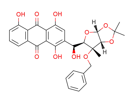 (5S)-3-O-Benzyl-3-C-methyl-1,2-O-isopropylidene-5-(9',10'-dihydro-1',4',5'-trihydroxy-9',10'-dioxo-2'-anthryl)-α-D-ribofuranose