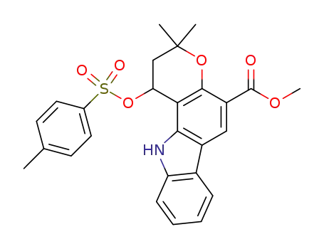 Pyrano[3,2-a]carbazole-5-carboxylic acid,
1,2,3,11-tetrahydro-3,3-dimethyl-1-[[(4-methylphenyl)sulfonyl]oxy]-,
methyl ester