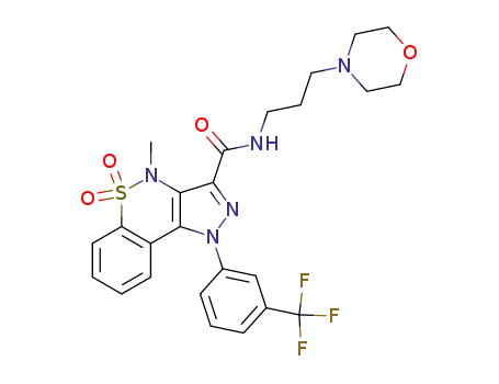 4-methyl-N-[3-(morpholin-4-yl)propyl]-1-[3-(trifluoromethyl)phenyl]-1,4-dihydropyrazolo[4,3-c][1,2]benzothiazine-3-carboxamide 5,5-dioxide