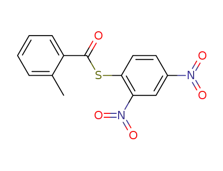 Molecular Structure of 39249-01-9 (Benzenecarbothioic acid, 2-methyl-, S-(2,4-dinitrophenyl) ester)