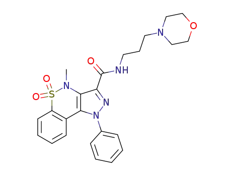 Pyrazolo(4,3-c)(1,2)benzothiazine-3-carboxamide, 1,4-dihydro-4-methyl-N-(3-morpholinopropyl)-1-phenyl-, 5,5-dioxide