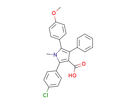 2-(4-chlorophenyl)-5-(4-methoxyphenyl)-1-methyl-4-phenylpyrrole-3-carboxylic acid