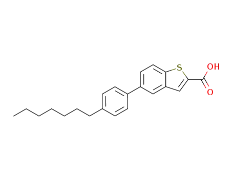 5-(4-heptyl-phenyl)-benzo[<i>b</i>]thiophene-2-carboxylic acid