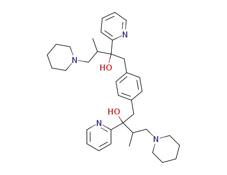 1,4-Bis<2-hydroxy-3-methyl-4-piperidino-2-(pyrid-2-yl)-butyl>-benzol