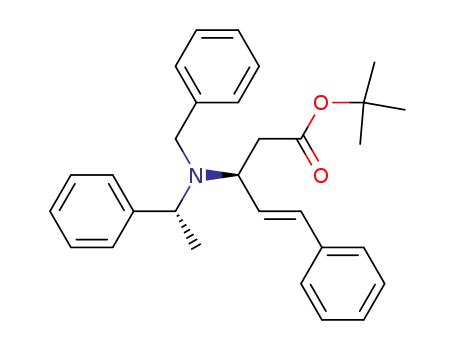 (E)-(S)-3-[Benzyl-((R)-1-phenyl-ethyl)-amino]-5-phenyl-pent-4-enoic acid tert-butyl ester