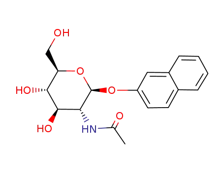 Molecular Structure of 131531-82-3 ((2'-NAPHTHYL) 2-ACETAMIDO-2-DEOXY-BETA-D-GLUCOPYRANOSIDE)