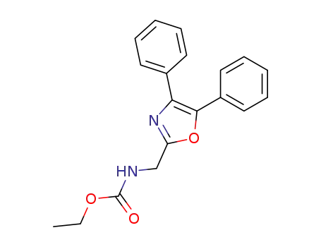 Molecular Structure of 33162-15-1 ([(4,5-Diphenyl-2-oxazolyl)methyl]carbamic acid ethyl ester)
