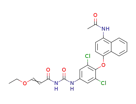N-(4-{2,6-Dichloro-4-[3-((E)-3-ethoxy-acryloyl)-ureido]-phenoxy}-naphthalen-1-yl)-acetamide