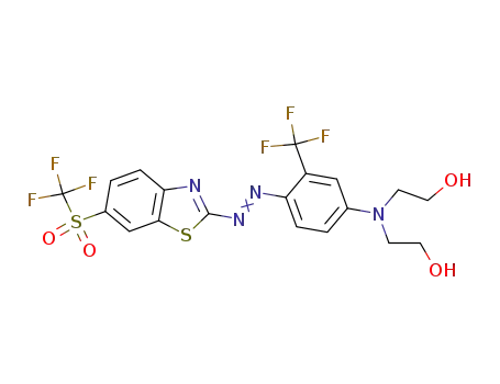 2,2'-[4-(6-trifluoromethanesulfonyl-benzothiazol-2-ylazo)-3-trifluoromethyl-phenylazanediyl]-bis-ethanol
