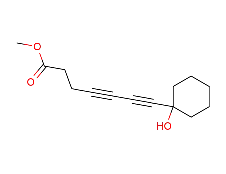 Molecular Structure of 4141-98-4 (7-<1-Hydroxy-cyclohexyl>-hepta-4,6-diinsaeure-methylester)