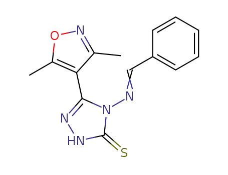 4-benzylideneamino-5-(3,5-dimethyl-isoxazol-4-yl)-2,4-dihydro-[1,2,4]triazole-3-thione