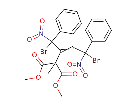 1,4-Dibrom-2-<1,1-dimethoxycarbonyl-aethyl>-1,4-dinitro-1,4-diphenyl-but-2-en