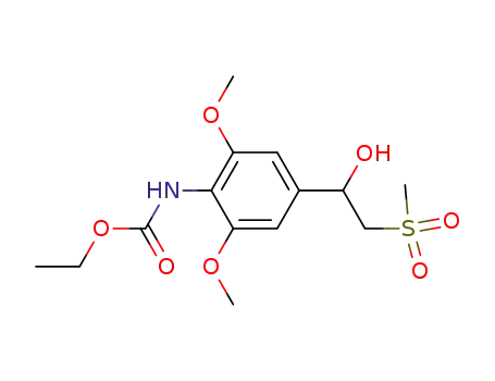 Carbamic acid,
[4-[1-hydroxy-2-(methylsulfonyl)ethyl]-2,6-dimethoxyphenyl]-, ethyl ester