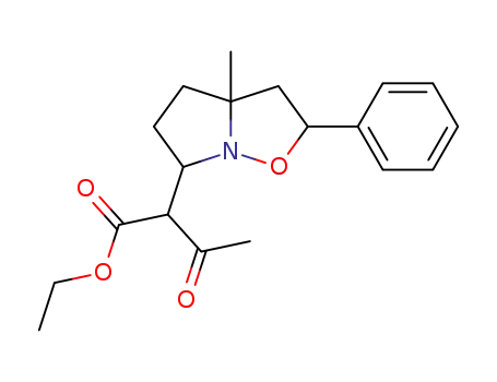 2-(3a-methyl-2-phenyl-hexahydro-pyrrolo[1,2-<i>b</i>]isoxazol-6-yl)-3-oxo-butyric acid ethyl ester