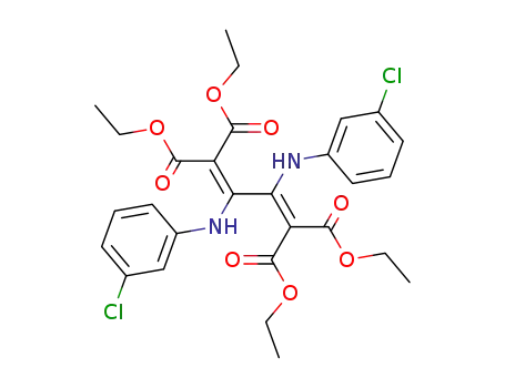 2,3-bis-(3-chloro-anilino)-buta-1,3-diene-1,1,4,4-tetracarboxylic acid tetraethyl ester