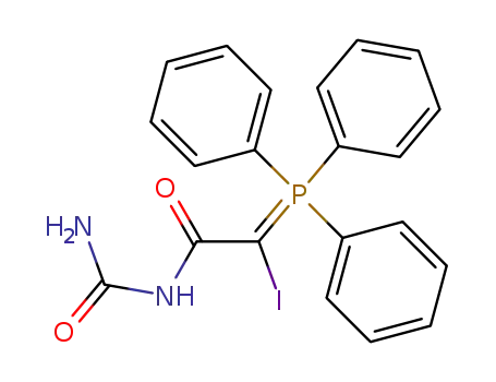Molecular Structure of 62879-59-8 (Acetamide, N-(aminocarbonyl)-2-iodo-2-(triphenylphosphoranylidene)-)