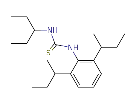 Molecular Structure of 67331-27-5 (Thiourea, N-[2,6-bis(1-methylpropyl)phenyl]-N'-(1-ethylpropyl)-)