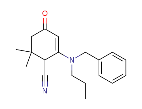 2-(Benzyl-propyl-amino)-6,6-dimethyl-4-oxo-cyclohex-2-enecarbonitrile