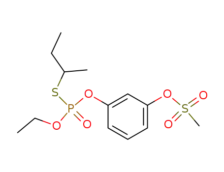 Molecular Structure of 59722-58-6 (S-sec-Butyl-O-aethyl-O-<3-(methansulfonyloxy)-phenyl>-phosphorthiolat)