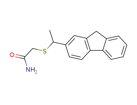 Molecular Structure of 72353-19-6 ((+)-(1-(2-Fluorenyl)-aethylmercapto)essigsaeuremid [German])